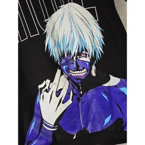 Tokyo Ghoul Ken Kaneki Ghoul Long-Sleeve Double Sided Black T-Shirt SM